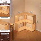 Solid Wood Corner Bookshelf Integrated Shelf Against The Wall Floor Narrow Cabinet Household Corner Storage Shelf Bookcase