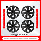4PCS Design for TESLA Model Y 2020-2024 Vehicle Full Coverage Storm Wheel Cover Cap 19 Inches Wheel Hubcap Automobile Accessorie