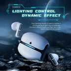 TG11 Wireless Bluetooth Earphones with Intelligent Noise Reduction and LED Cool Light Effect Esports Gaming Earphones No Delay