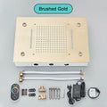 Black Ceiling Intelligent Remote Control LED Rainfall Waterfall Single Shower Head Concealed Shower Tap