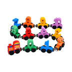 Wooden Magnetic Number Train Toys Montessori Educational Toy Train Kit Early Cognition Learning Teaching Sets For Toddlers