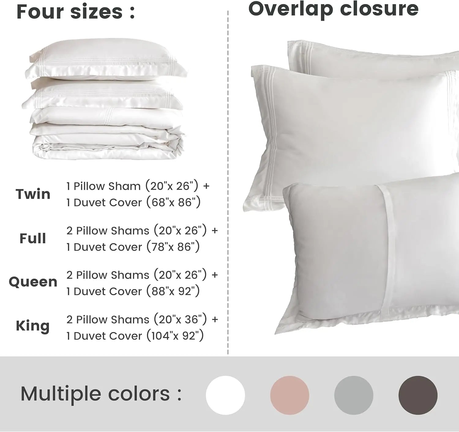 Simple&Opulence 100% Eucalyptus Lyocell Tencel Duvet Cover Set   Cooling Breathable Duvet Cover Soft Silky, Luxury Bedding Set