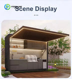 Customized Modular Outdoor Kitchen Cabinet Factory Direct Sales Modular Kitchen for Guesthouse Bbq Island Outdoor Kitchen Grill
