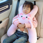Kids Car Neck Pillow | Seat Belt Safety Sleep Aid for Comfortable Travel & Head Support