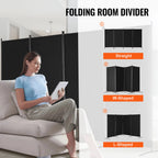 VEVOR 3/4/6 Panel Room Divider Folding Privacy Screen and Portable Freestanding Room Partitions for Office Bedroom Study Hotel