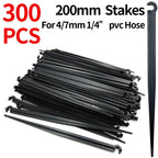 WUJIE 50-1000PCS Garden 1/4" Stake Fixed Stems Holder Support 11cm 20cm for Drip Irrigation 4/7mm Hose Pipe Inserting Ground