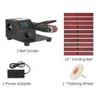 Mini Belt Sander Electric Sanding Polishing Grinding Machine 775 Motor Stepless Speed Multifunction Grinding Tool Set 350W/250W