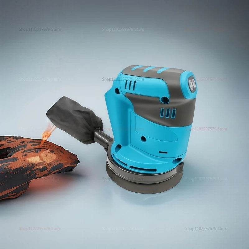 125mm Brush Motor Cordless Orbital Sander for Wood Grinding Polishing and Waxing Compatible for Makita 18V Batteries Power Tools