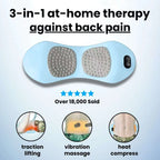 3-in-1 Back Massager with Relief Bed Sleeping Shiatsu Deep Tissue Portable Shoulder Lower Back Pain Relief Waist Massager