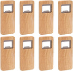 10-50PCS Wood Beer Bottle Opener with Wooden Handle Corkscrew Steel Square Openers Bar Kitchen Wedding Party Gift DIY Crafts