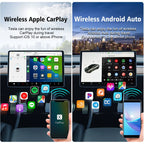 CarlinKit T2C CarPlay Android Auto Wireless Adapter for Tesla Model 3 Model Y Model S Model X Cybertruck Voice Control Waze Tmap