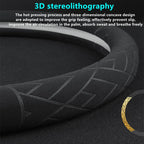 Steering Wheel Cover For Tesla Model 3 Y S X Alcantara 4 Seasons 36-39 CM Diameter Black Car Interior Accessories 2019-2025