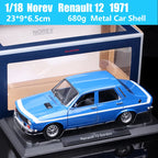 Norev 1/18 Scale Big Renault 12 TS 1974 Gordini 1971 Diecast Car Model Classic Toy Vehicles Blue Miniaturas Collectibles Gifts