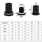 20-63mm Black PVC Pipe Connectors Ball valve Three-way Direct Garden Water Aquarium Fish Tank Drainage Tube Fittings Accessories