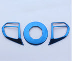 For MG ZS 2017 - 2021 2022 Accessories Trophy Ev Luxury Car Steering Wheel Frame Decoration Cover Trim Stainless Steel