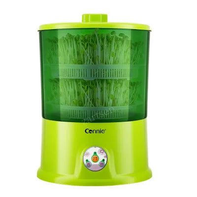 Two Layer Bean Sprouts Maker Thermostat Green Vegetable Seedling Growth Bucket Automatic Electric Sprout Bud Germinator Machine