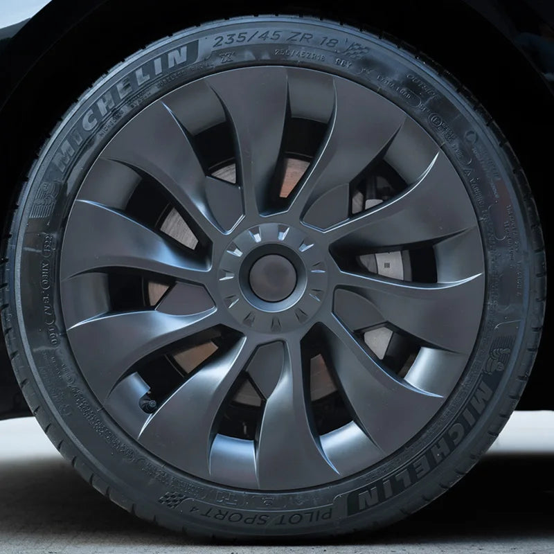4PCS Hub Cap Car for Tesla Model 3 18 Inch Wheel Cap Replacement Automobile Wheel Hubcap Full Rim Cover Accessories 2018-2023