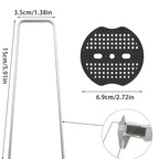 Garden Peg Silver Metal U-Shape Garden Staple Garden Ground Nail Film Fixed Pegs Gardening Fixing Tools Film Peg