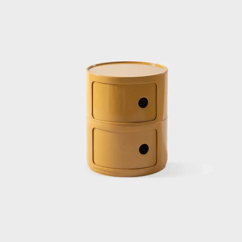 Round bedside table nordic plastic Bedside cabinet for bedroom small side end table nightstand Storage locker
