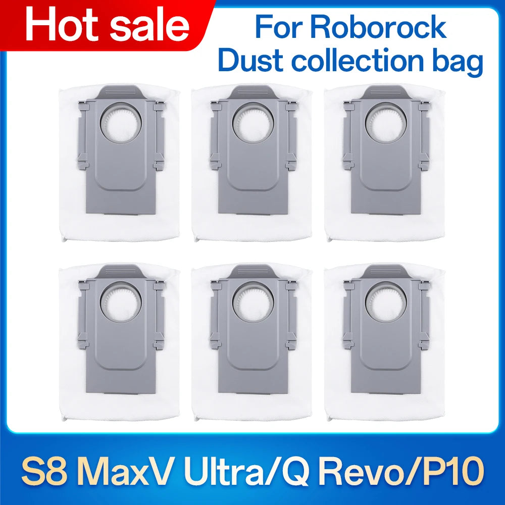 For Roborock P10 A7400RR /S8 MaxV Ultra /Q Revo Robot Vacuum Cleaner Accessories Dust Bags Replacement Parts