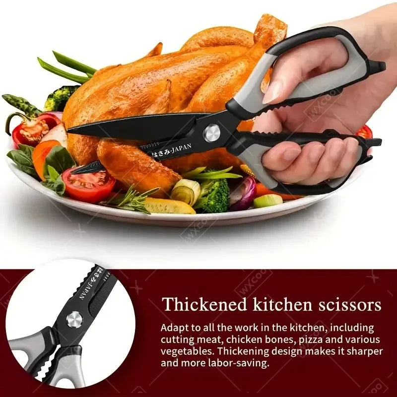 Kitchen Scissors Stainless Steel Barbecue Shears Household Scissors Beef Steak Trimmers Fish Fillet Chicken Bone Kichen Scissor
