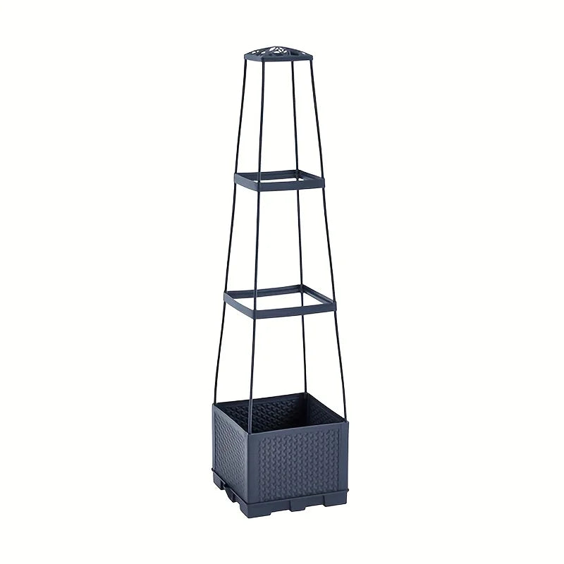 Tomato tower with self watering planting box and trellis - for climbing plants, indoor and outdoor garden support 1 set