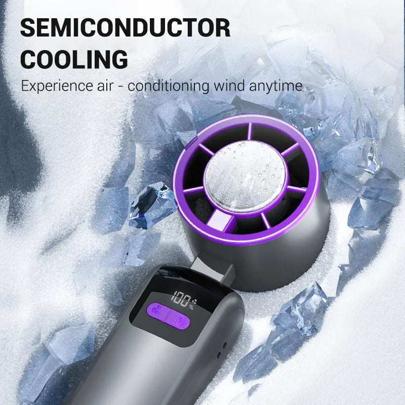 Portable Handheld Turbo Fan 1 199 Speed Rechargeable Personal Fan Ice
