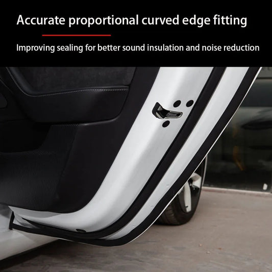 Door Seal Soundproof Kit For  Tesla Model 3 Y  2017-2025 Rubber Weather Draft Seal Strip Wind Noise Kit Front Trunk Cover Strip