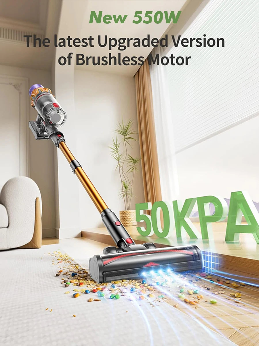 Armo V18 Handheld Vacuum Cleaner 50kPa 550W Power 6 in 1 Cordless Vacuum Cleaner Smart Home LED Display Handheld Sweeper Machine