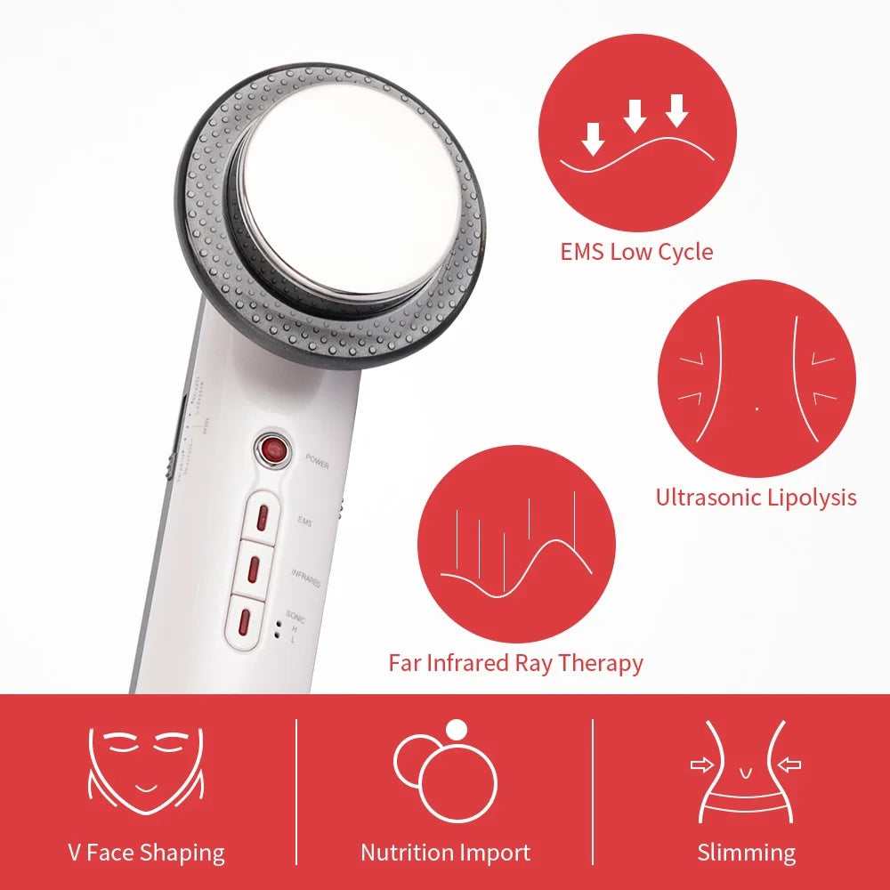 Ultrasound Cavitation Body Slimming Massager - EMS Microcurrent, Far Infrared & Facial Lifting Device | AlluCanFind