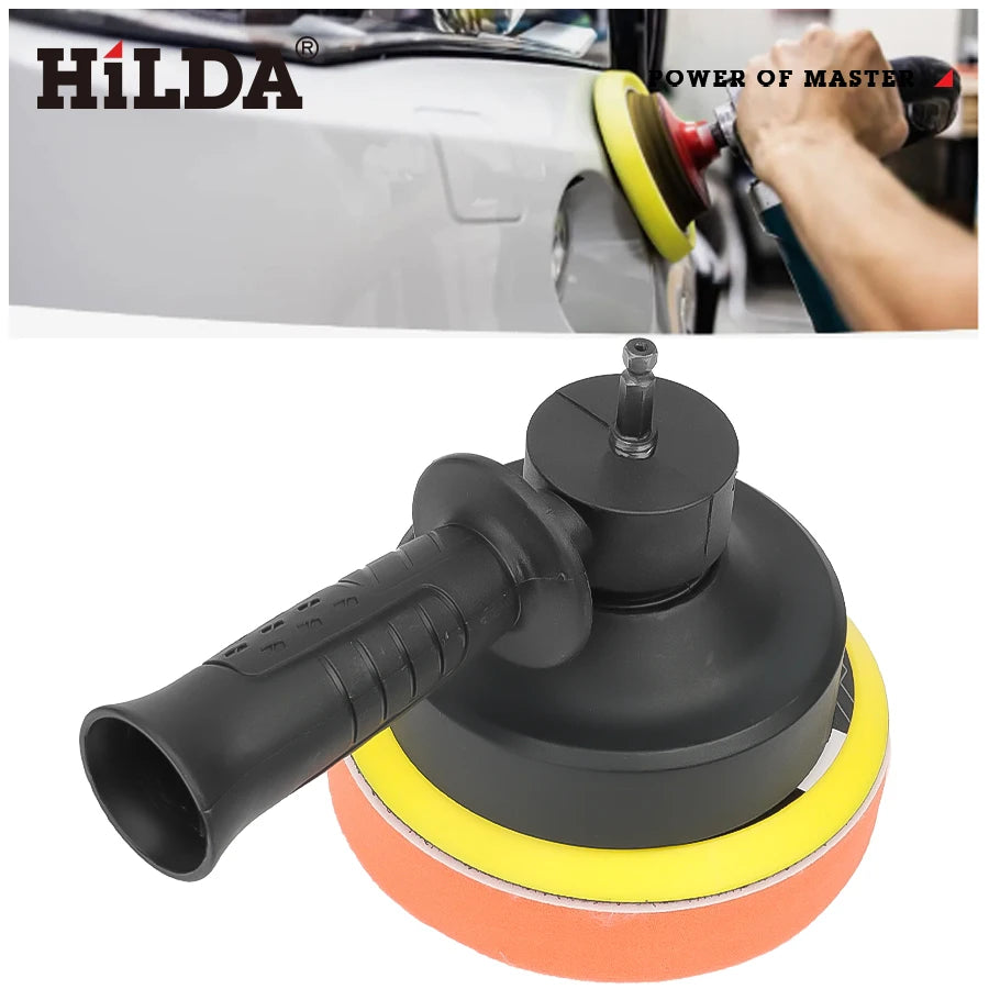 HILDA Electric Polishing Machine Set 7 Pcs Car Polisher for Car Maintenance Furniture Cleaning Detail Polishing and Waxing