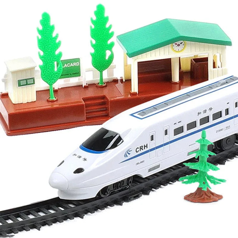 Simulation Harmony Electric Railway Train Electric Train Harmony Bullet Train Mold Educational Building Blocks Gifts