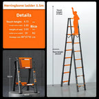 Thickened carbon steel telescopic ladder Multifunctional herringbone ladder Bamboo ladder Lifting  folding engineering staircase