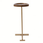 C Shaped End Table Side Table Small Gold Sofa Table Couch Snack Table Unique Almond Tabletop Home Decor 18x12inch