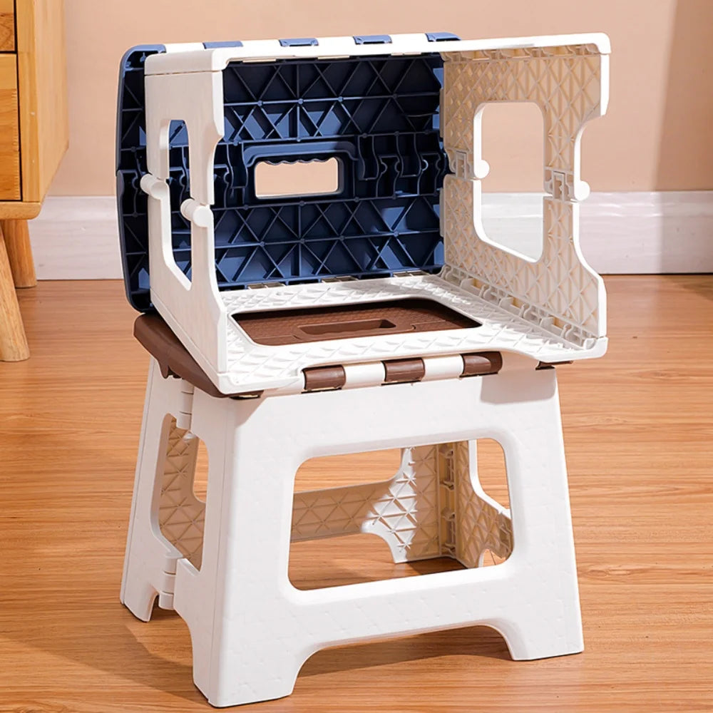 Compact Folding Stool, 11 Inch Adult Climbing Stool, Weight Capacity Up to 330 lbs, Lightweight Stool, Non-Slip Folding Climbing