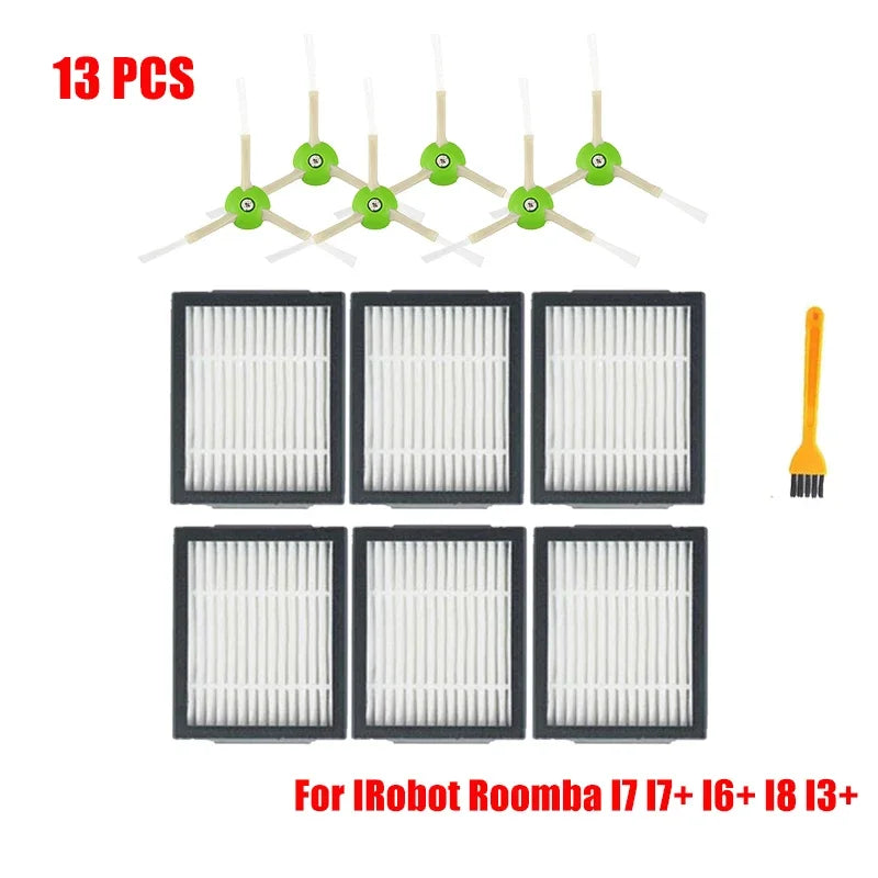 For iRobot Roomba i3,, i4, i6, i6+, i7, i7+, i8, i8+, E5, E6, E7,Vacuum Cleaner Part Hepa Filter Main Side Brush Replacement