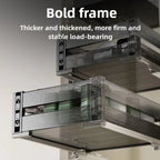 3 Layers Kitchen Cabinet Aluminum Alloy Storage Pull-out Bowl Basket Shelves Organizers Dish Spice Rack Sliding Seasoning Holder