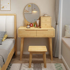Nordic solid wood dresser 60cm small apartment bedroom modern simple makeup table light luxury dresser storage cabinet