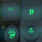Wallpaster Bathroom Luminous Sticker Toilet Stickers Fluorescent Wallpaper Removable Sticker Wall Stickers For Living Room