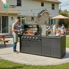 Customized Wholesale Outdoor Kitchen with Sink & Faucets Stylish Durable Set Perfect for Garden Patio Party & Outdoor Activities