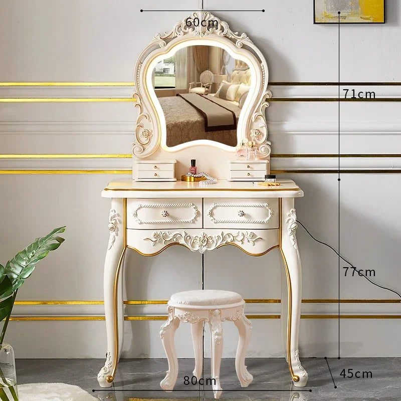 Makeup Vanity Dressing Table Dressers for Bedroom Makeup Vanity Desk Organizer Treasure Chest Girls Tocadores Comfortable Table