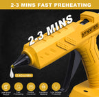 80W Electric Cordless Hot Glue Gun Portable Rechargeable For Dewalt 18V Battery With 11mm Glue Sticks For Home DIY Repair Tool