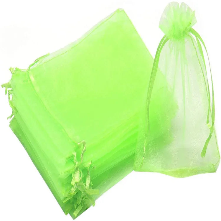 100/50 Pack Fruit Protection Bags Grape Mesh Pouch with Drawstring Reusable Strawberry Grow Bag Organza Net Bag for Pest Control
