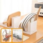 2 IN 1 Foldable Dish Drying Rack Sink Dish Drainer Space-Saving Kitchen Utensils Organizer  Racks Bowl Chopstick Holder Shelf
