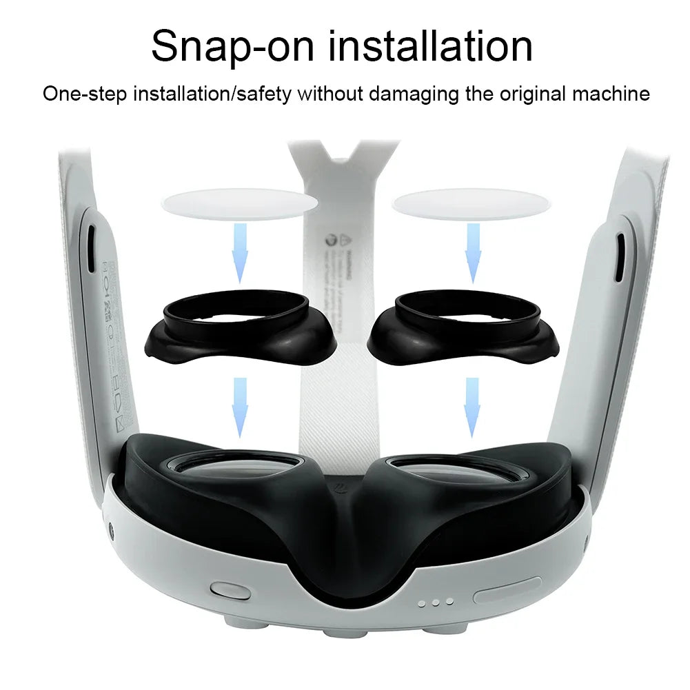 For Quest 3 Lens NO Myopia Anti-Blue Light Lens VR Glasses Lens Protection Frame For Meta Quest 3 Accessories Disassemble