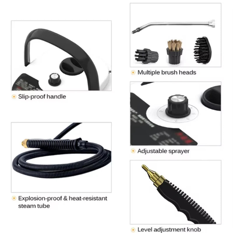 Handheld steam pressure washer Portable sofa Kitchen floor high temperature autumn and winter essential 1500W