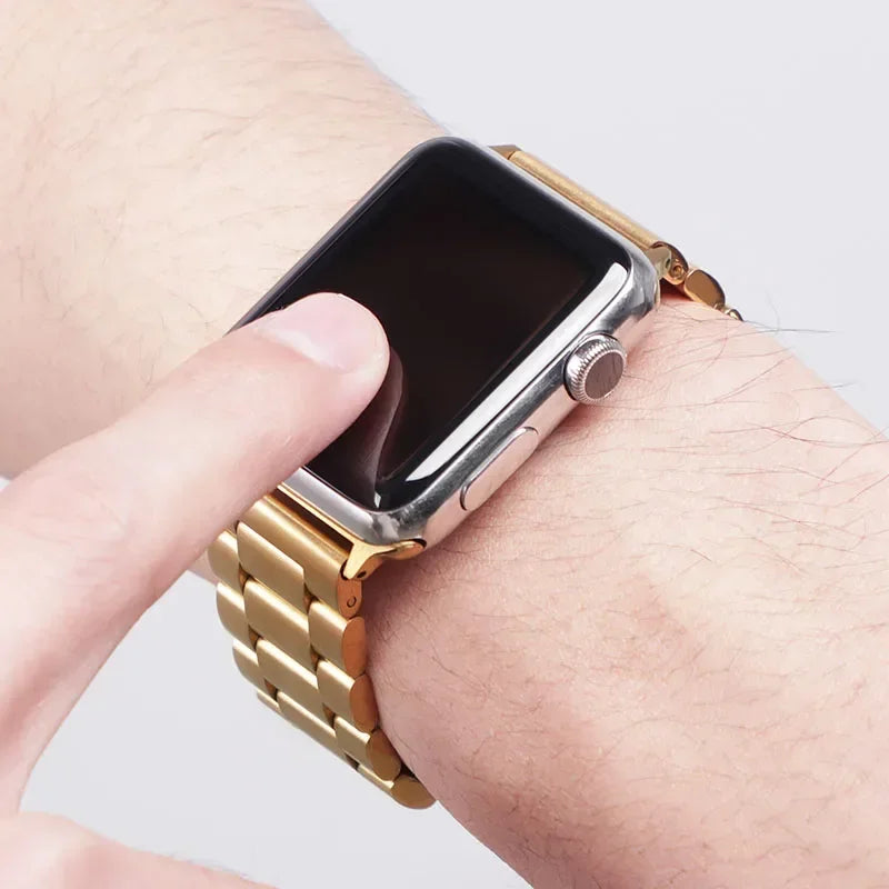 Stainless Steel Apple Watch Band - Metal Bracelet for 38-49mm Series 4-Ultra 2 | AlluCanFind