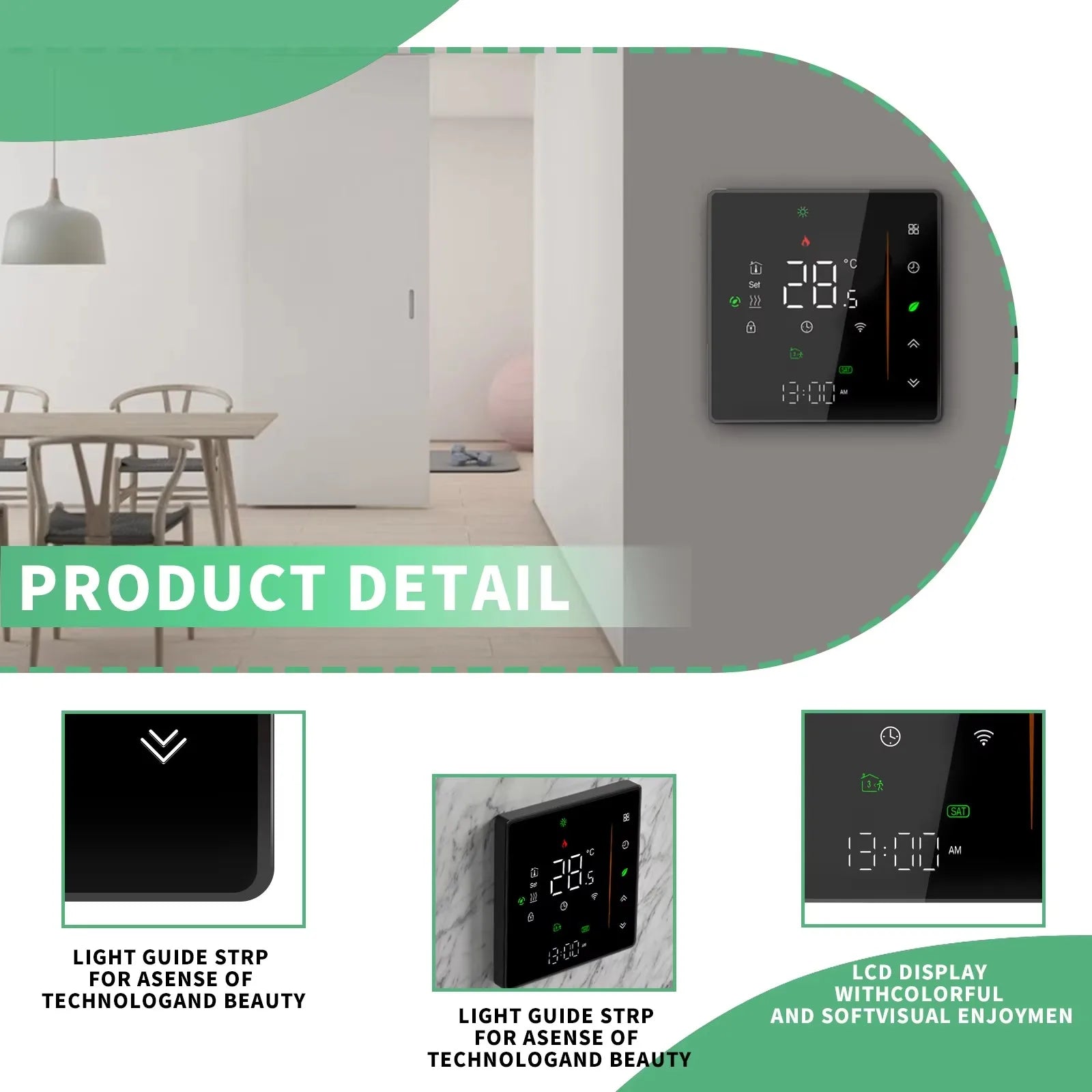 Minco Home Smart WiFi Thermostat Programmable Temperature Controller for Water/Gas Boiler Heating Tuya/Smart Life Remote Control