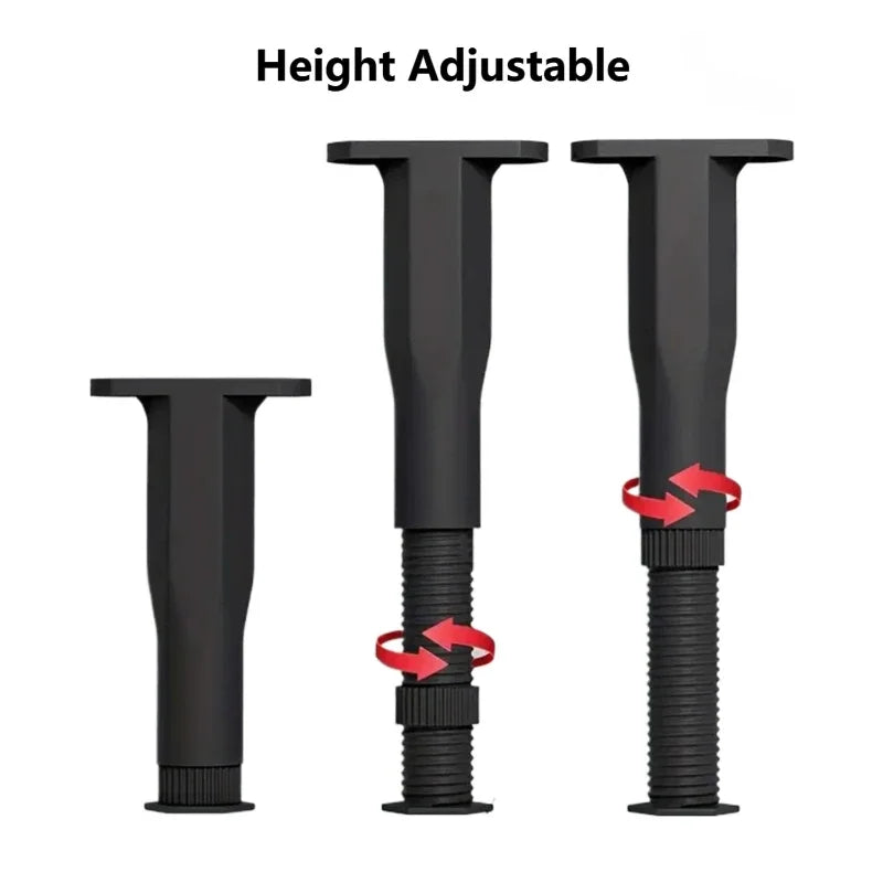 4-Pack Adjustable Bed Support Legs,5.9-11 Inch Height Range,Fits King&Queen,Easy Install,Sturdy Support,No Electricity Needed