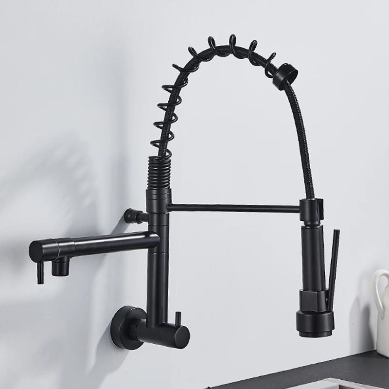 Only Cold Water  In-Wall Spring Kitchen Faucet Hand-Held Nozzle Kitchen Faucet Balcony Basin 360 Degree Rotating Kitchen Tap